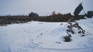 Работа на отвале спецтехники