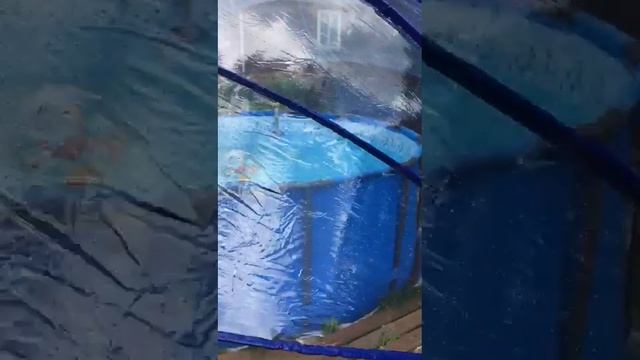 Навес для бассейна ПВХ смотреть онлайн