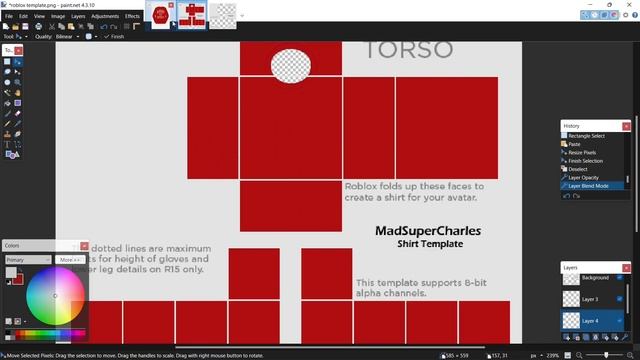 How I make shirts in paint.net | ROBLOX Tutorial смотреть онлайн