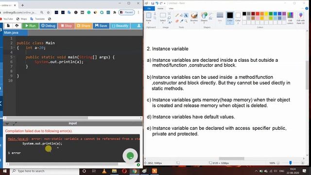 Types of variable in java | Types of variable | Local variable | Static variable | Instance Variabl