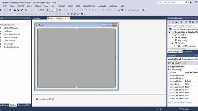 C# Delete Row in DataGridView By Right Click in C# Win Form смотреть онлайн