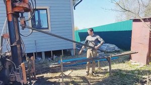 Скважина на воду за полдня Бурение скважины