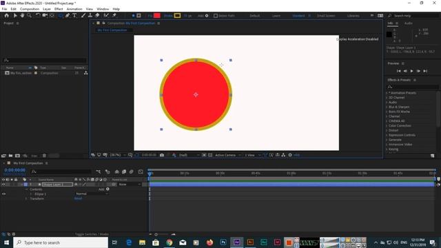Ellipse Tool - Adobe After Effects 2020 смотреть онлайн
