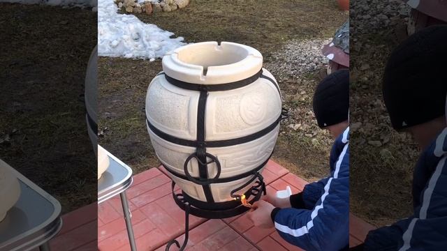 Первый розжиг. Первая протопка тандыра Есаул. смотреть онлайн