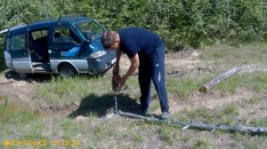 Поездка в лес,  застряли.