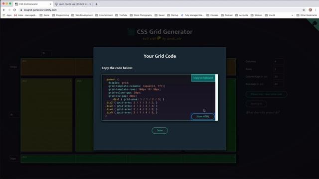CSS Grid Tutorial | Create Grid Layouts using CSS Grid Generator