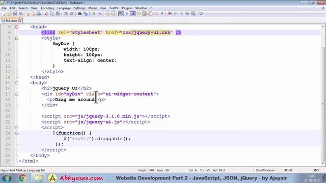 Day - 27 - 53 - How to Install and modify jQuery UI смотреть онлайн