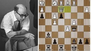 Давид Бронштейн - чародей 64 клеток проводит волшебную комбинацию! Шахматы.