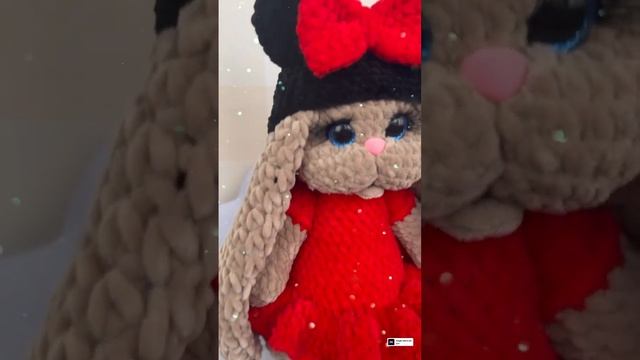 Зайка Мини крючком #зайчиккрючком#амигуруми#зайчикназаказ#плющевыйзайчик#handmade