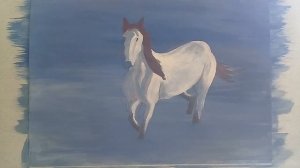 Quaşla At şəklini necə çəkdim. Лошадь нарисованная гуашью