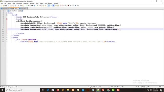 PHP Fundamentals Part - [34] : Include & Require Functions in php