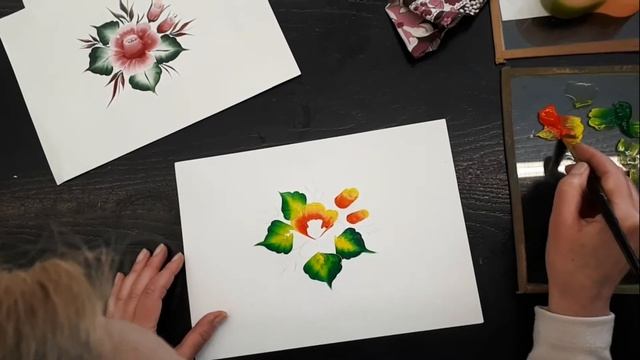 Роспись цветка в технике уан-строк смотреть онлайн