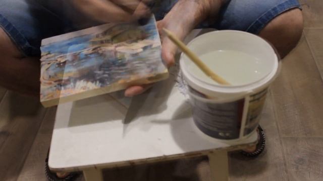 Дебаркадер, перевод фото на дерево. смотреть онлайн