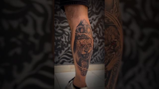 Realistic lion tattoo???#shortsviral  #shortsvideo