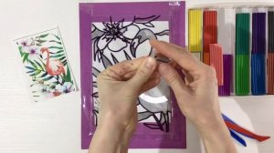 Витраж из пластилина• Картина из пластилина