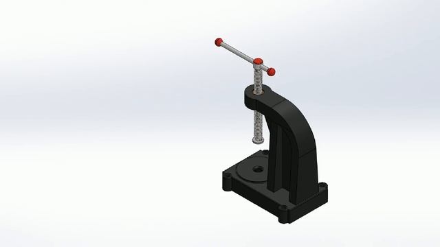 SolidWorks | Визуализация работы винтового пресса