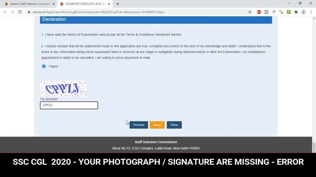 SSC CGL YOUR PHOTOGRAPH AND SIGNATURE ARE MISSING ERROR PHOTO EDITING AND UPLOADING FORM 2020