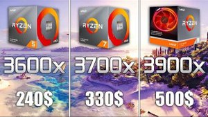 Ryzen 5 3600x vs Ryzen 7 3700x vs Ryzen 9 3900x