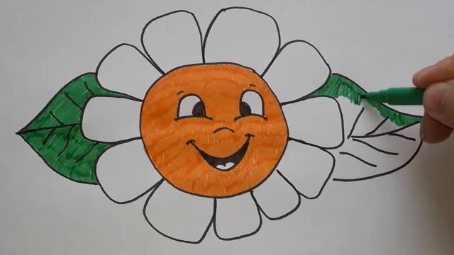 Рисунки для Детей. Рисуем Цветок. Как нарисовать Цветик -Семицветик. Раскрашиваем Радужный Цветочек смотреть онлайн