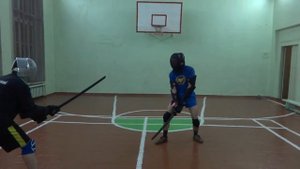 Легкий спарринг на боккенах.  Bokken sparring.