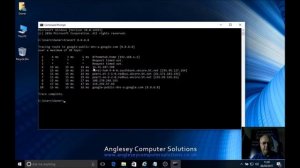 Using the Trace Route command on windows 10