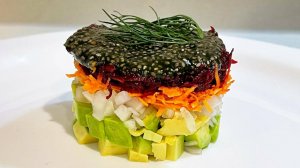Сыроедный салат "море под шубой"