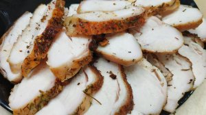 Пастрома/Вкусная и сочная пастрома/Лучше любой колбасы/Пастрома из курицы/Запечёная Куриная грудка