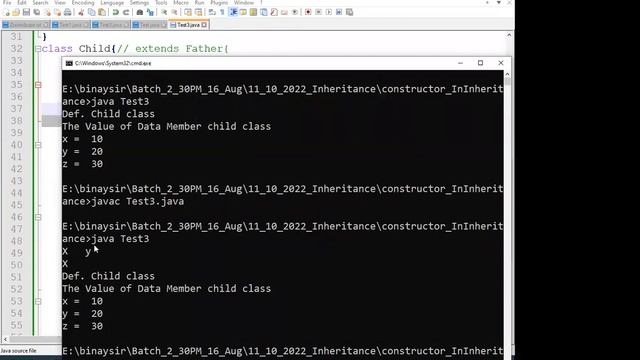 Constructor Inheritance & Dynamic Binding in java lecture #30 | #java | @codingwindow028 смотреть онлайн