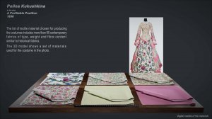 A digital reconstruction of textile materials: Polenka (1), "A Profitable Position"