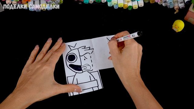 Роблокс Радужные Друзья простые рисунки фокус Roblox Rainbow Friends смотреть онлайн