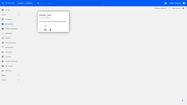 Creating and managing a Kubernetes cluster in Ventus Cloud Portal смотреть онлайн