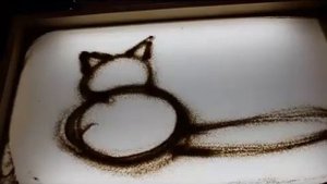 РИСОВАНИЕ ПЕСКОМ ДЛЯ ДЕТЕЙ. КОТИК