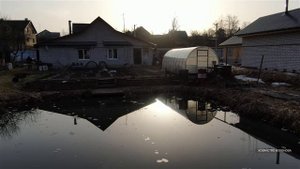 Хозяйство Воронова | Пруд | Каждую весну известкую свой водоём с рыбой. Вода приходит в норму