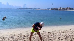 Slava Popov - 7 min Mobility Training. The Palm Dubai Dukes the beach.