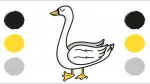 Как нарисовать ЛЕБЕДЯ / Раскраска ЛЕБЕДЬ / How to draw a SWAN / SWAN coloring / Краски Раскраски
