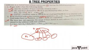 B-Tree Introduction and Properties in Hindi l Data Structure l Javatpoint