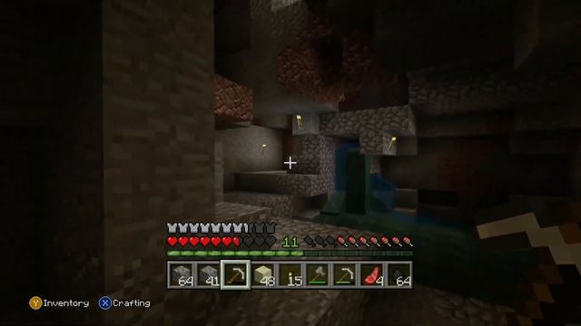 Накапливаем ресурсы , начинаем строить первую часть замка Minecraft в XBOX360 , смотреть онлайн