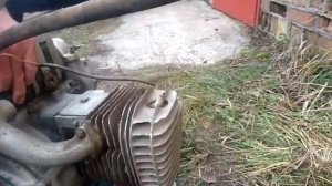 BMW R12 1941 engine start after many years. Перший запуск мотора мотоцикла БМВ Р12 за багато років.