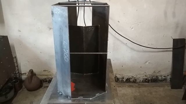 Печь длительного горения своими руками.Из листового металла.