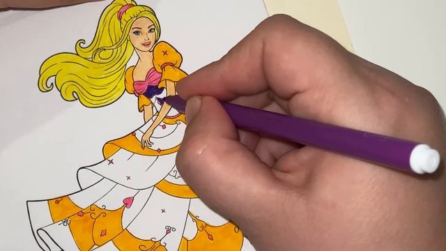 Раскраска Барби Barbie смотреть онлайн