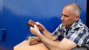"Оригинальные ножны из березовой бересты"
