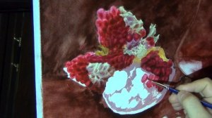 рисуем гранат маслом - видео 1