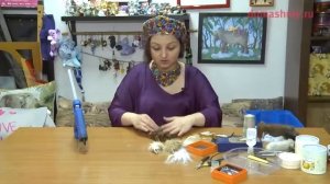 Меховая брошь своими руками.