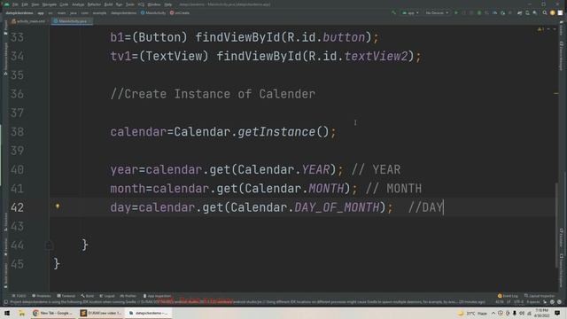 Show Date Picker on Button Click in Android | Pop Up DatePicker on Button Click | DatePicker Exampl смотреть онлайн