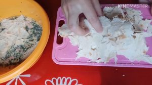 Супер Быстрый Рваный Пирог из Лаваша с Ветчиной, Сыром и Зеленью. Закусочный Пирог.