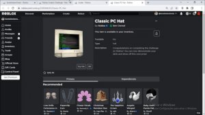 Como Ganhar Os itens [Classic PC Hat, Book Wings, Motherboard Visor] Roblox Event #EP2