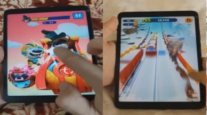 Talking Tom Hero Dash VS Talking Tom Gold Run - Game on tablet - Discover all the heroes - Gameplay