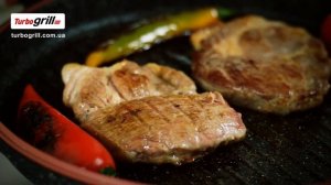 Двухстороння  сковорода гриль Turbogrill