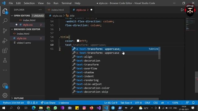 Browser Code Editor Using HTML CSS3 & JavaScript PART - 1 | JavaScript Projects | | Kaddu Code