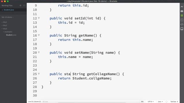 Day-3 Part-1 Fundamentals of #Static Member and Static Function in #Java.